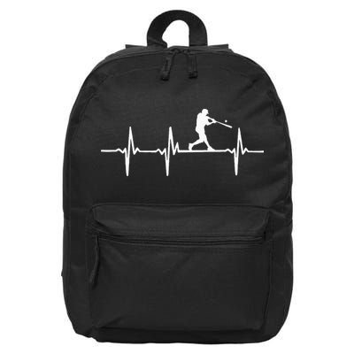 Baseball Heartbeat For Baseball Players And Fans 16 in Basic Backpack