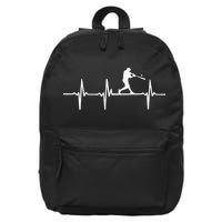 Baseball Heartbeat For Baseball Players And Fans 16 in Basic Backpack