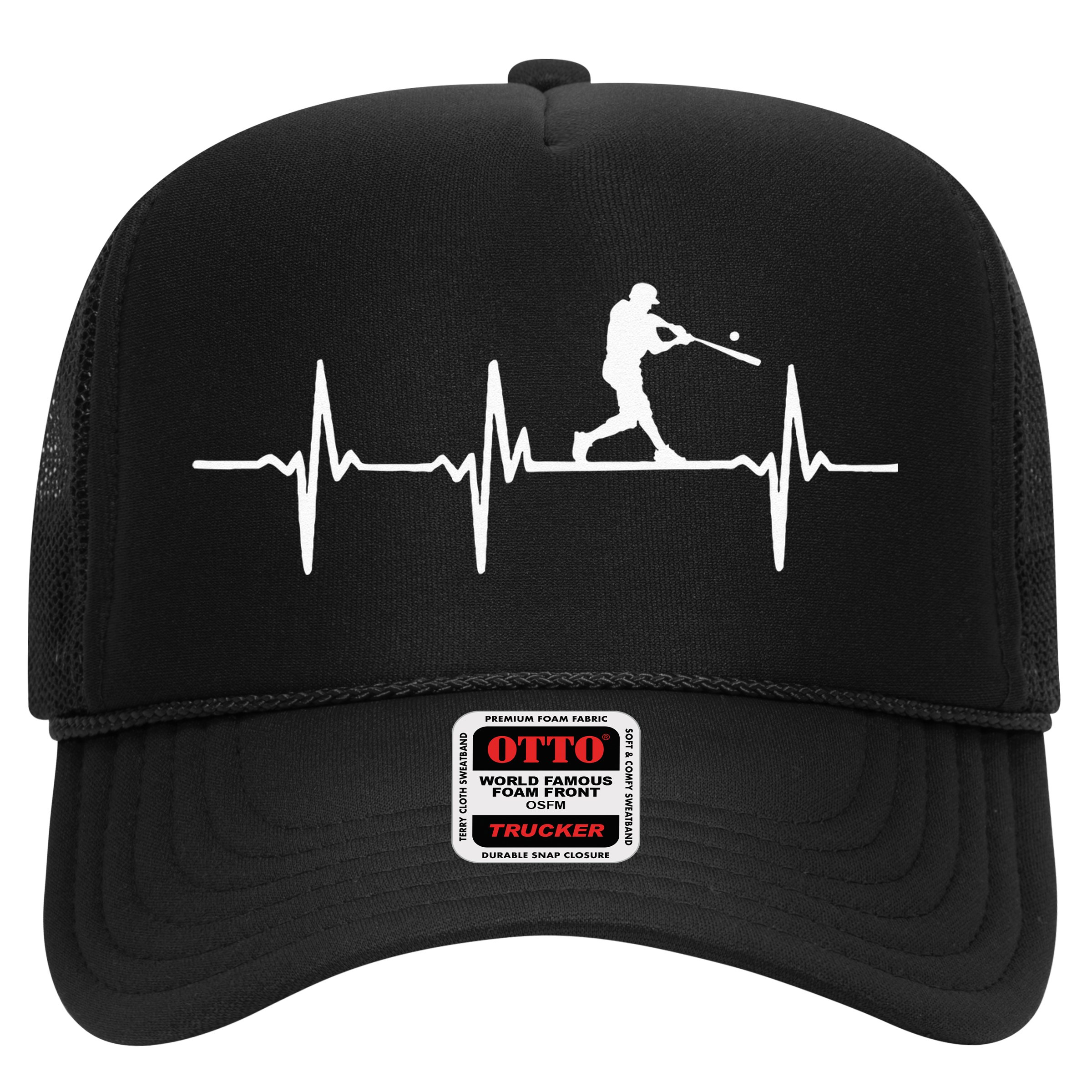 Baseball Heartbeat For Baseball Players And Fans Hat