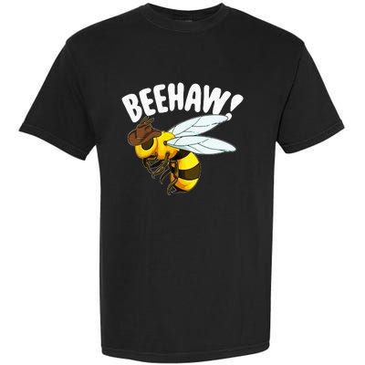 Bee Haw Funny Cowboy Wild West Honey Beekeeping Garment-Dyed Heavyweight T-Shirt