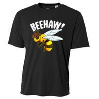 Bee Haw Funny Cowboy Wild West Honey Beekeeping Cooling Performance Crew T-Shirt