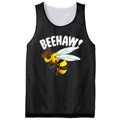 Bee Haw Funny Cowboy Wild West Honey Beekeeping Mesh Reversible Basketball Jersey Tank