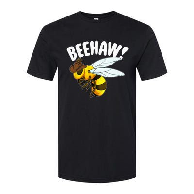 Bee Haw Funny Cowboy Wild West Honey Beekeeping Softstyle CVC T-Shirt