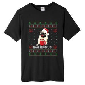 Bah Humpug Funny Pug Cute Dog Lover Ugly Christmas Cool Gift Tall Fusion ChromaSoft Performance T-Shirt