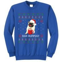 Bah Humpug Funny Pug Cute Dog Lover Ugly Christmas Cool Gift Sweatshirt