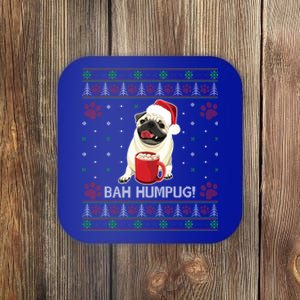 Bah Humpug Funny Pug Cute Dog Lover Ugly Christmas Cool Gift Coaster