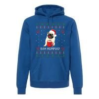 Bah Humpug Funny Pug Cute Dog Lover Ugly Christmas Cool Gift Premium Hoodie