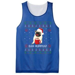 Bah Humpug Funny Pug Cute Dog Lover Ugly Christmas Cool Gift Mesh Reversible Basketball Jersey Tank