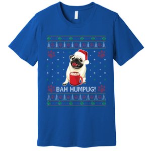 Bah Humpug Funny Pug Cute Dog Lover Ugly Christmas Cool Gift Premium T-Shirt