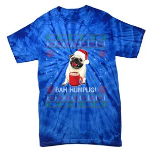 Bah Humpug Funny Pug Cute Dog Lover Ugly Christmas Cool Gift Tie-Dye T-Shirt