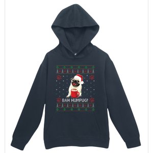 Bah Humpug Funny Pug Cute Dog Lover Ugly Christmas Cool Gift Urban Pullover Hoodie