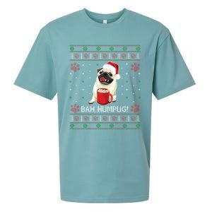 Bah Humpug Funny Pug Cute Dog Lover Ugly Christmas Cool Gift Sueded Cloud Jersey T-Shirt