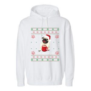 Bah Humpug Funny Pug Cute Dog Lover Ugly Christmas Cool Gift Garment-Dyed Fleece Hoodie