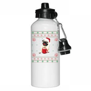 Bah Humpug Funny Pug Cute Dog Lover Ugly Christmas Cool Gift Aluminum Water Bottle