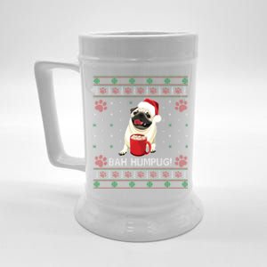 Bah Humpug Funny Pug Cute Dog Lover Ugly Christmas Cool Gift Beer Stein