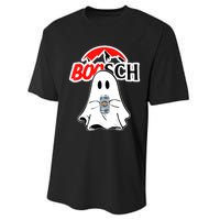 Booschbeer Halloween Funny Ghost Drinking Beer Performance Sprint T-Shirt