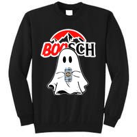 Booschbeer Halloween Funny Ghost Drinking Beer Tall Sweatshirt