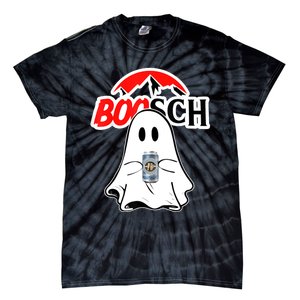 Booschbeer Halloween Funny Ghost Drinking Beer Tie-Dye T-Shirt