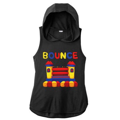 Bouncing House Funny Bounce Castle Birthday Fun Party Gift Ladies PosiCharge Tri-Blend Wicking Draft Hoodie Tank