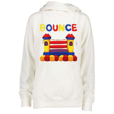 Bouncing House Funny Bounce Castle Birthday Fun Party Gift Womens Funnel Neck Pullover Hood