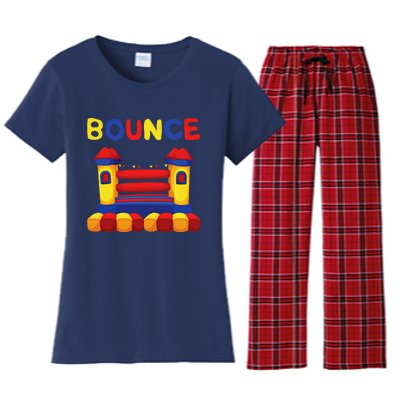 Bouncing House Funny Bounce Castle Birthday Fun Party Gift Women's Flannel Pajama Set