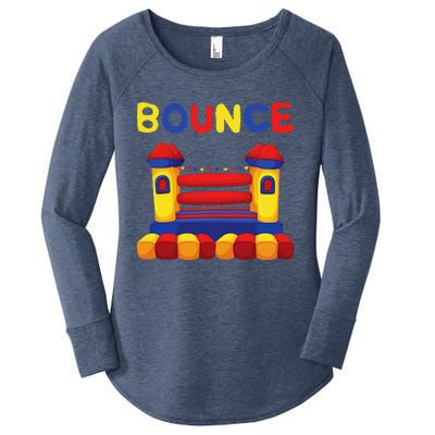 Bouncing House Funny Bounce Castle Birthday Fun Party Gift Women's Perfect Tri Tunic Long Sleeve Shirt