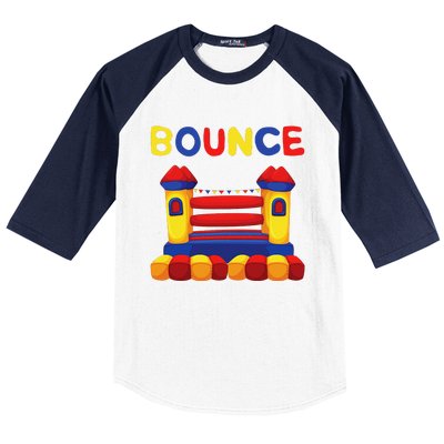 Bouncing House Funny Bounce Castle Birthday Fun Party Gift Baseball Sleeve Shirt