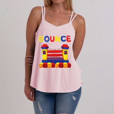 Bouncing House Funny Bounce Castle Birthday Fun Party Gift Women's Strappy Tank