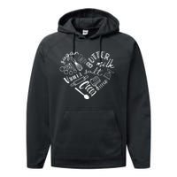 Baking Hear For Baker Pastry Chef Or Cook Performance Fleece Hoodie