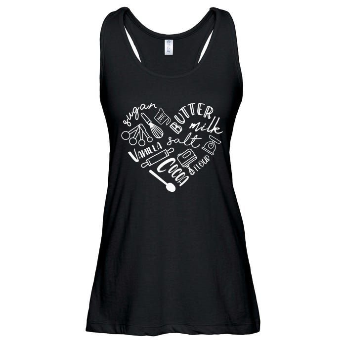 Baking Hear For Baker Pastry Chef Or Cook Ladies Essential Flowy Tank