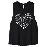 Baking Hear For Baker Pastry Chef Or Cook Women's Racerback Cropped Tank