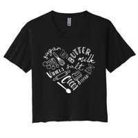 Baking Hear For Baker Pastry Chef Or Cook Women's Crop Top Tee