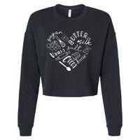 Baking Hear For Baker Pastry Chef Or Cook Cropped Pullover Crew