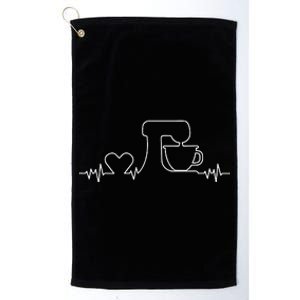 Baking Heartbeat Funny Pastry Baker Baking Gift Platinum Collection Golf Towel