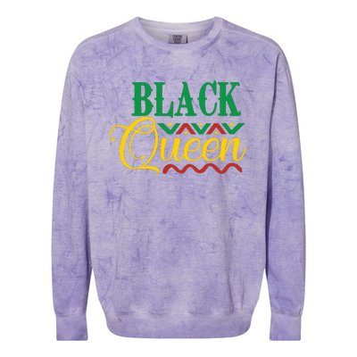 Black History For Women Educated Strong Black Queen Colorblast Crewneck Sweatshirt