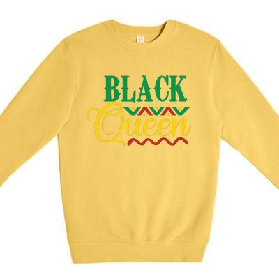 Black History For Women Educated Strong Black Queen Premium Crewneck Sweatshirt