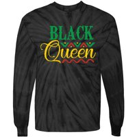 Black History For Women Educated Strong Black Queen Tie-Dye Long Sleeve Shirt