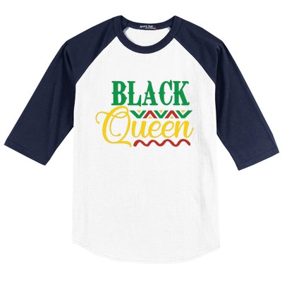 Black History For Women Educated Strong Black Queen Baseball Sleeve Shirt