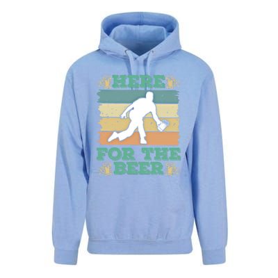 Bowler Here For The Beer Bowling Player Beer Fan Bowling Great Gift Unisex Surf Hoodie