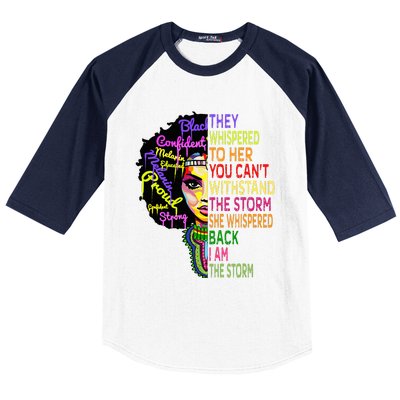 Black History for I Am The Storm Juneteenth  Baseball Sleeve Shirt