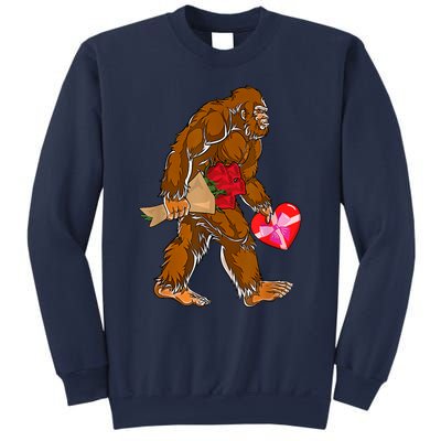 Bigfoot Heart Funny Valentines Day Love Sasquatch Gifts Sweatshirt