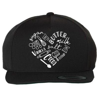 Baking Hear For Baker Pastry Chef Or Cook Wool Snapback Cap