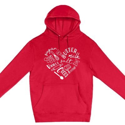 Baking Hear For Baker Pastry Chef Or Cook Premium Pullover Hoodie