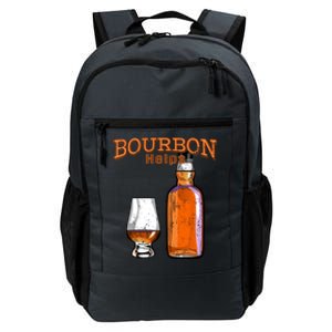 Bourbon Helps Funny Alcohol Ing Cute Gift Daily Commute Backpack