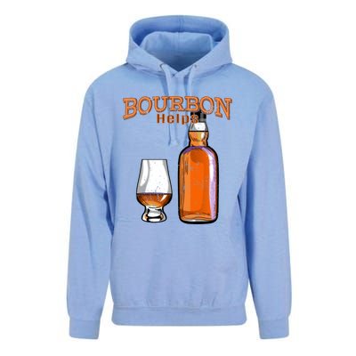 Bourbon Helps Funny Alcohol Ing Cute Gift Unisex Surf Hoodie