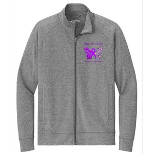 Butterfly Hope For A Cure Ribbon Opioid Overdose Awareness Stretch Full-Zip Cadet Jacket