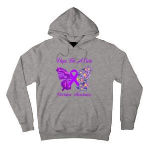 Butterfly Hope For A Cure Ribbon Opioid Overdose Awareness Tall Hoodie