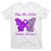 Butterfly Hope For A Cure Ribbon Opioid Overdose Awareness T-Shirt