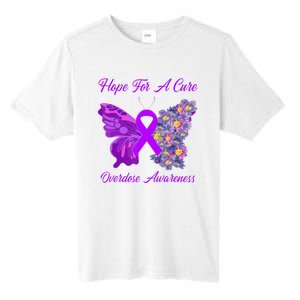 Butterfly Hope For A Cure Ribbon Opioid Overdose Awareness Tall Fusion ChromaSoft Performance T-Shirt