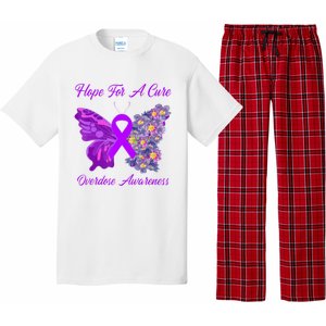 Butterfly Hope For A Cure Ribbon Opioid Overdose Awareness Pajama Set